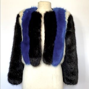 Cropped Faux Fur Coat